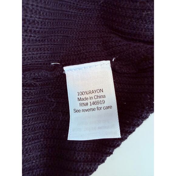 Nine West Black Rib Knit Open Cardigan Women L - A002 - Picture 5 of 6